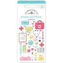 Doodlebug Sprinkles Adhesive Enamel Shapes Get Well Soon - 8005*