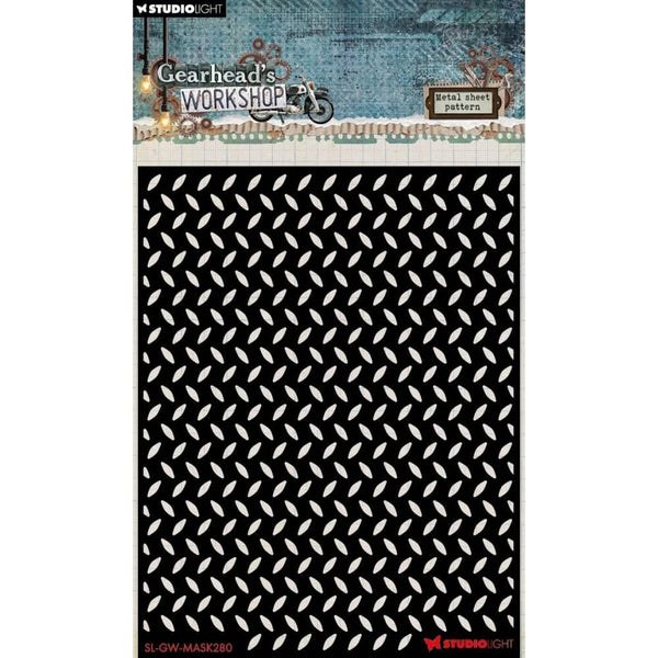Studio Light Gearhead's Workshop 4.5"X5.83" Stencil Nr. 280, Metal Sheet