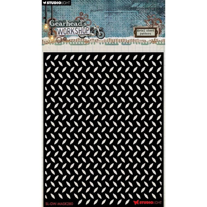 Studio Light Gearhead's Workshop 4.5"X5.83" Stencil Nr. 280, Metal Sheet