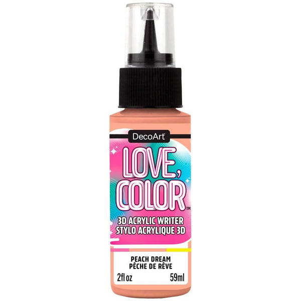 DecoArt Love Colour 3D Acrylic Writers 2oz - Peach Dream*