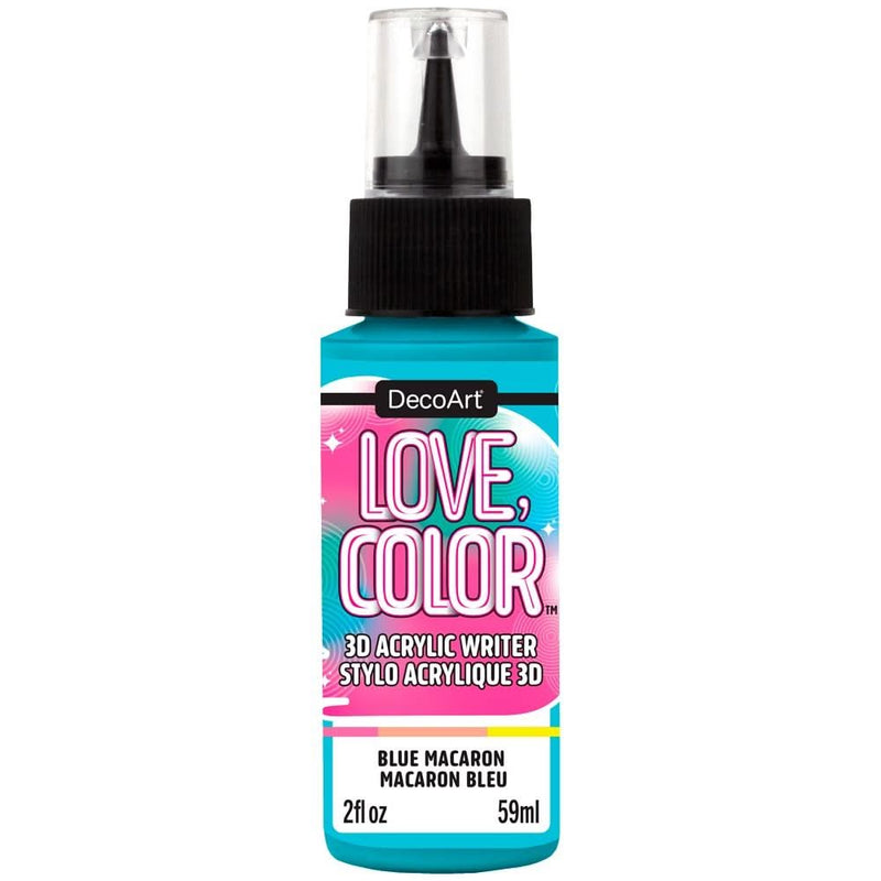 DecoArt Love Colour 3D Acrylic Writers 2oz - Blue Macaron