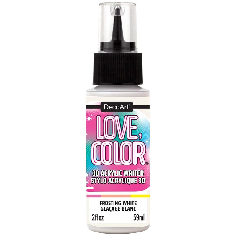 DecoArt Love Colour 3D Acrylic Writers 2oz - Frosting White