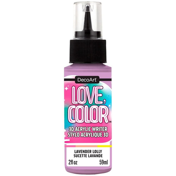 DecoArt Love Colour 3D Acrylic Writers 2oz - Lavender Lolly*