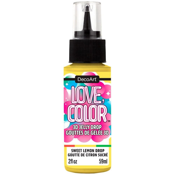 DecoArt Love Colour 3D Jelly Drops 2oz - Sweet Lemon Drop*