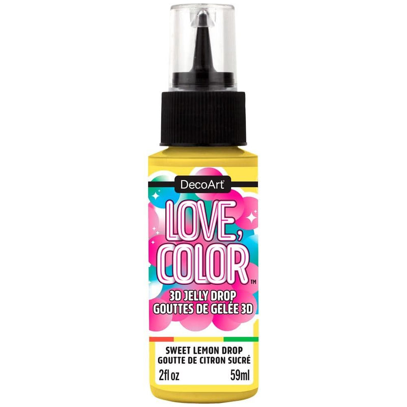 DecoArt Love Colour 3D Jelly Drops 2oz - Sweet Lemon Drop*