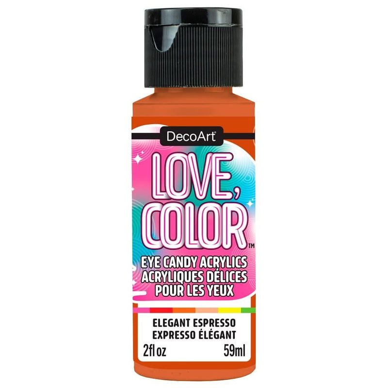 DecoArt Love Colour Eye Candy Acrylic Paint 2oz - Elegant Espresso*