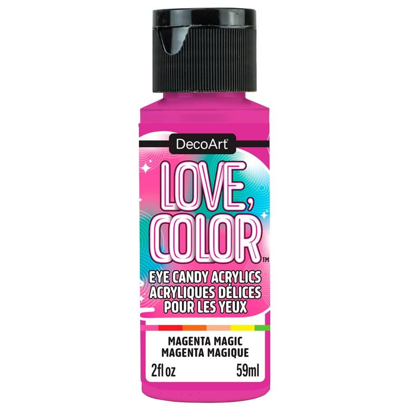 DecoArt Love Colour Eye Candy Acrylic Paint 2oz - Magenta Magic*