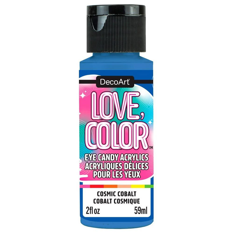 DecoArt Love Colour Eye Candy Acrylic Paint 2oz - Cosmic Cobalt*