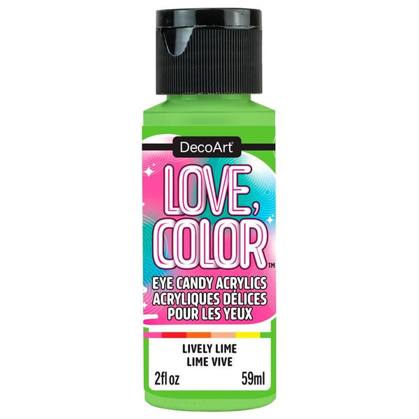 DecoArt Love Colour Eye Candy Acrylic Paint 2oz - Lively Lime*