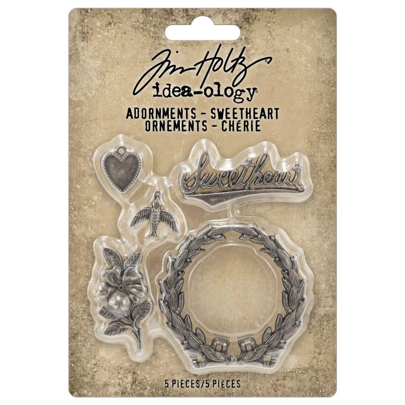 Tim Holtz Idea-ology Adornments Sweetheart 5 Pieces*