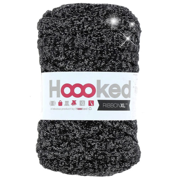 Hoooked Ribbon XL Lurex - Black Sparkle*