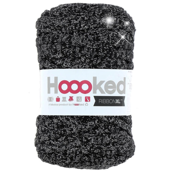 Hoooked Ribbon XL Lurex - Black Sparkle*