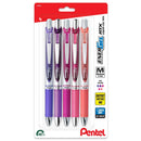 Pentel EnerGel RTX Retractable Liquid Gel Pens 0.7mm 5/Pkg - Passion Expressions*
