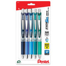 Pentel EnerGel RTX Retractable Liquid Gel Pens 0.7mm 5/Pkg - Chill Expressions*