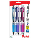 Pentel EnerGel RTX Retractable Liquid Gel Pens 0.7mm 5/Pkg - Right Brain Expressions*