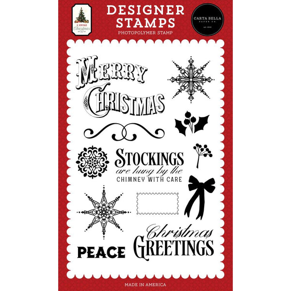 Carta Bella A Vintage Christmas Stamps Decorative Snowflakes*