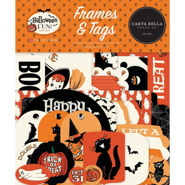 Carta Bella Cardstock Ephemera Frames & Tags, Halloween Fun*