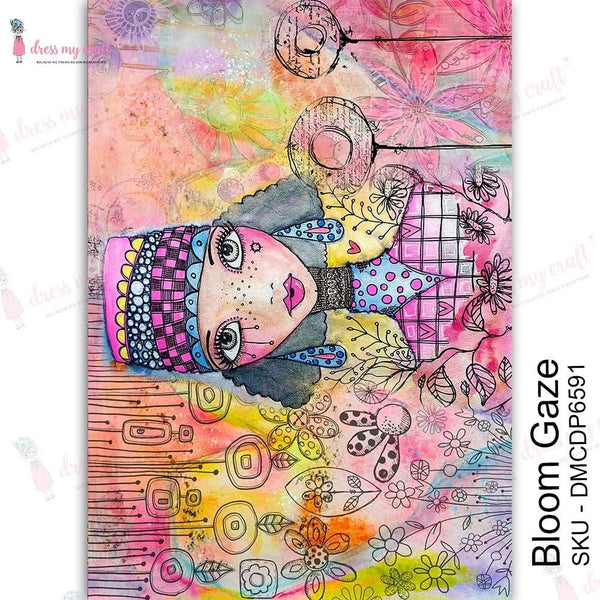 Dress My Craft Transfer Me Sheet A4 Bloom Gaze*