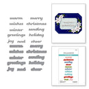 Spellbinders Etched Dies From Home For The Holidays Christmas Greetings*