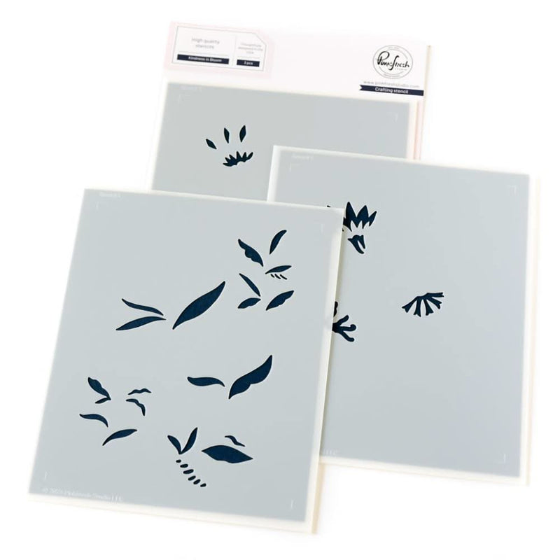Pinkfresh Studio Stencils 4.25"X5.5" 3/Pkg Kindness In Bloom*