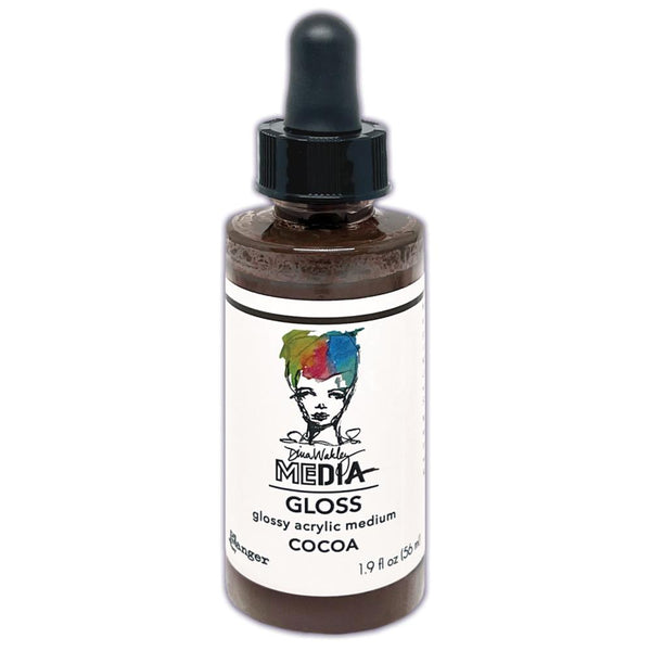 Dina Wakley Media Gloss 2oz Dropper Style - Cocoa*