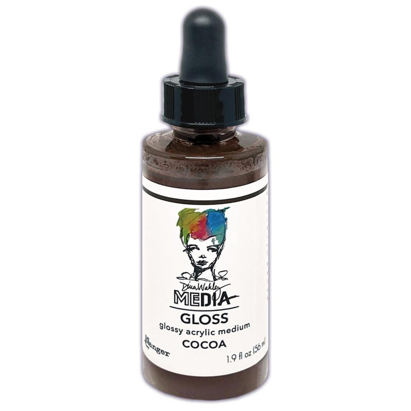 Dina Wakley Media Gloss 2oz Dropper Style - Cocoa*