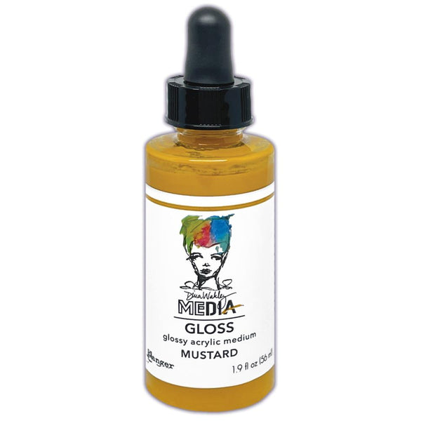 Dina Wakley Media Gloss 2oz Dropper Style - Mustard*