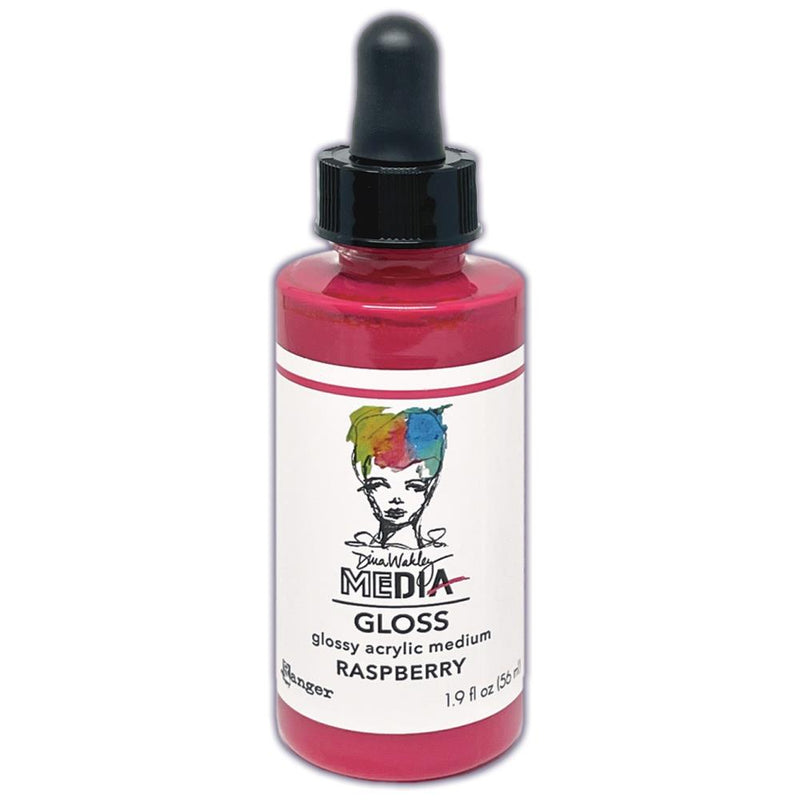 Dina Wakley Media Gloss 2oz Dropper Style - Raspberry*