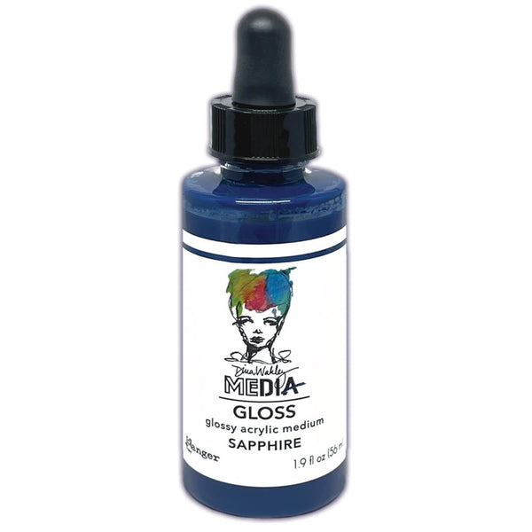 Dina Wakley Media Gloss 2oz Dropper Style - Sapphire*