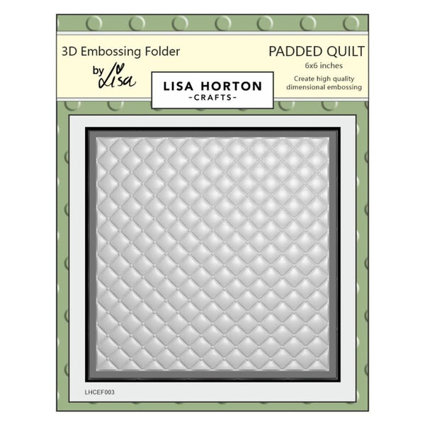 Lisa Horton Crafts Embossing Folder 6"X6" Padded Quilt