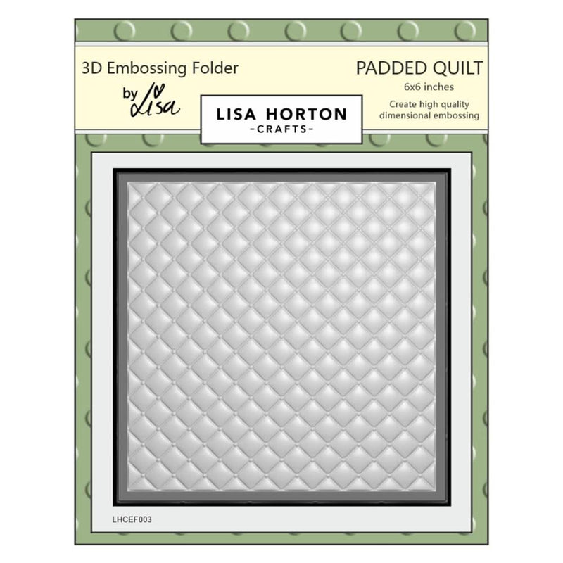 Lisa Horton Crafts Embossing Folder 6"X6" Padded Quilt