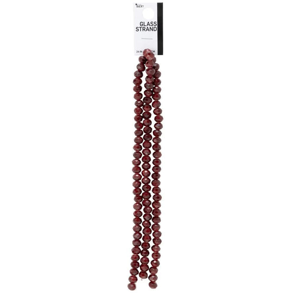 Cousin DIY Glass Crystal Tie-Dye Bead Strand 24" 99/Pkg Red*