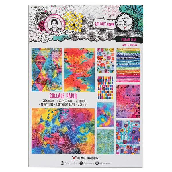 Art By Marlene Signature Collection Paper Pad 8.25"X11.57" Nr. 244, Collage Play