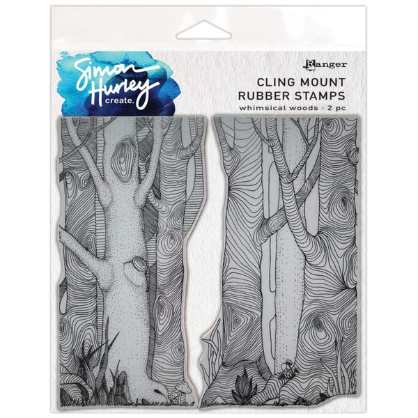 Simon Hurley create. Cling Mount Stamp 6"X6" Whimsical Woods*