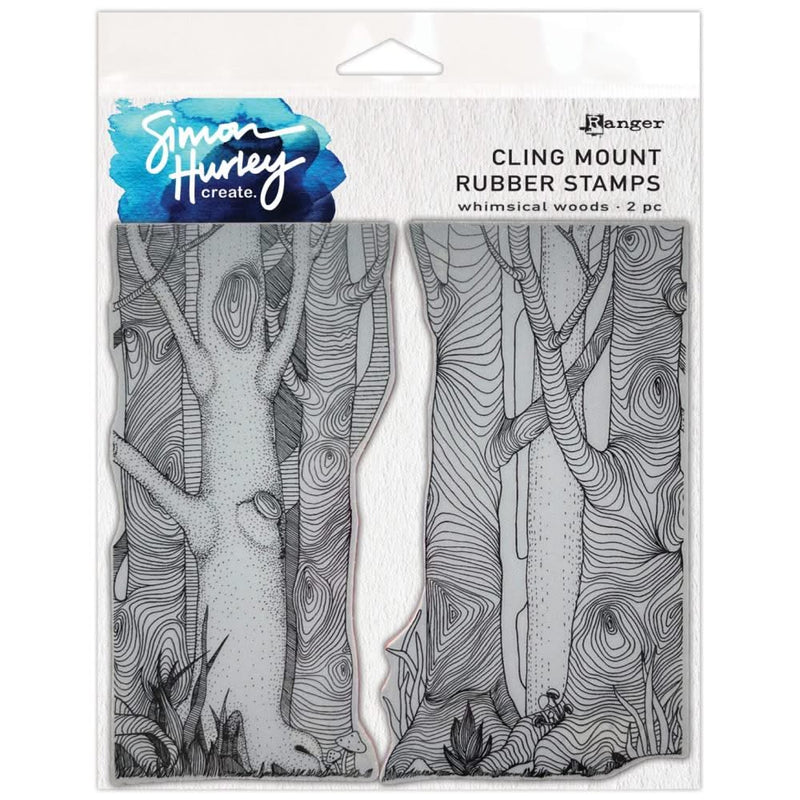 Simon Hurley create. Cling Mount Stamp 6"X6" Whimsical Woods*