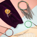 Poppy Crafts Stainless Steel Circular Knitting Needle Set