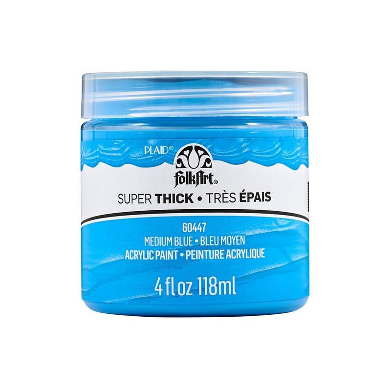 FolkArt Super Thick Acrylic Paint 4oz Medium Blue