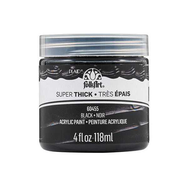 FolkArt Super Thick Acrylic Paint 4oz Black
