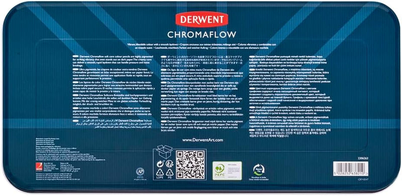Derwent Chromaflow Pencils Tin - 150 Pencils