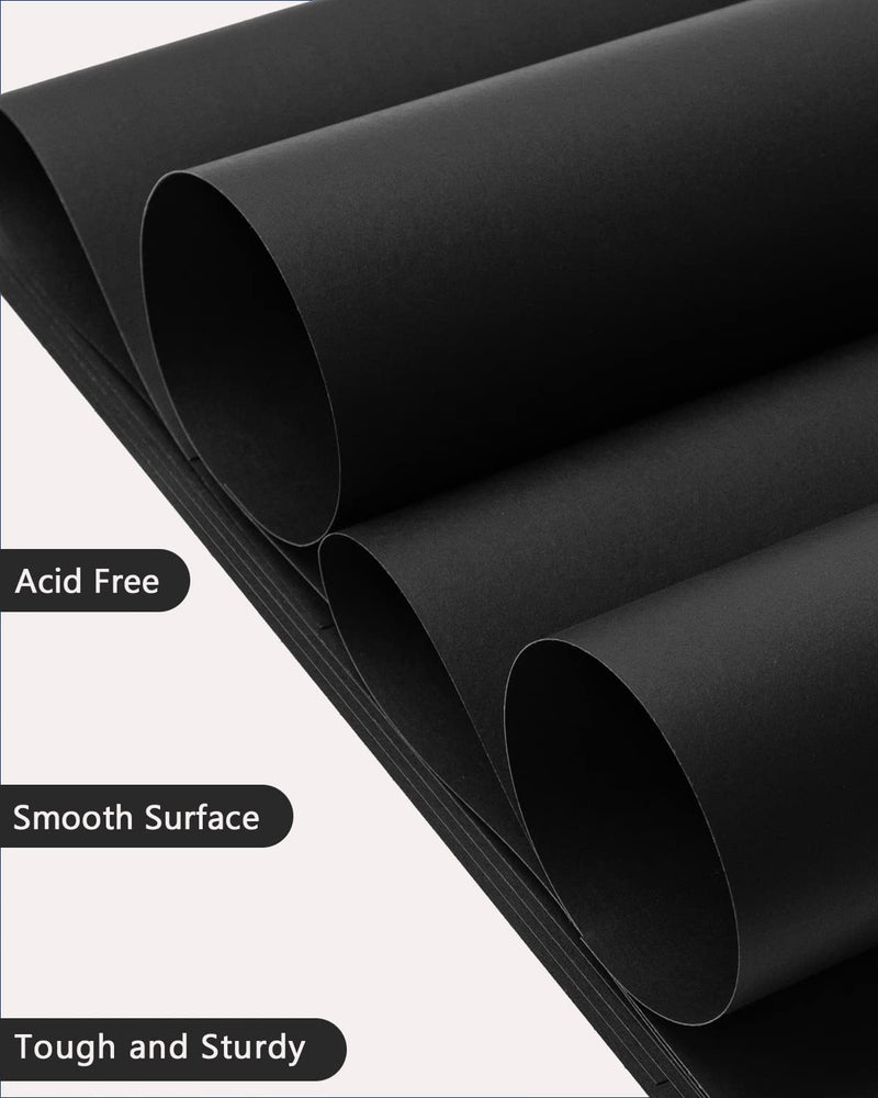 Poppy Crafts A4 Premium Black Cardstock 250gsm - 20 sheets