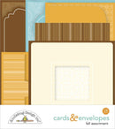 Doodlebug Cards & Envelopes 12/Pkg - Pumpkin Spice, 6 Cards/6 Envelopes*