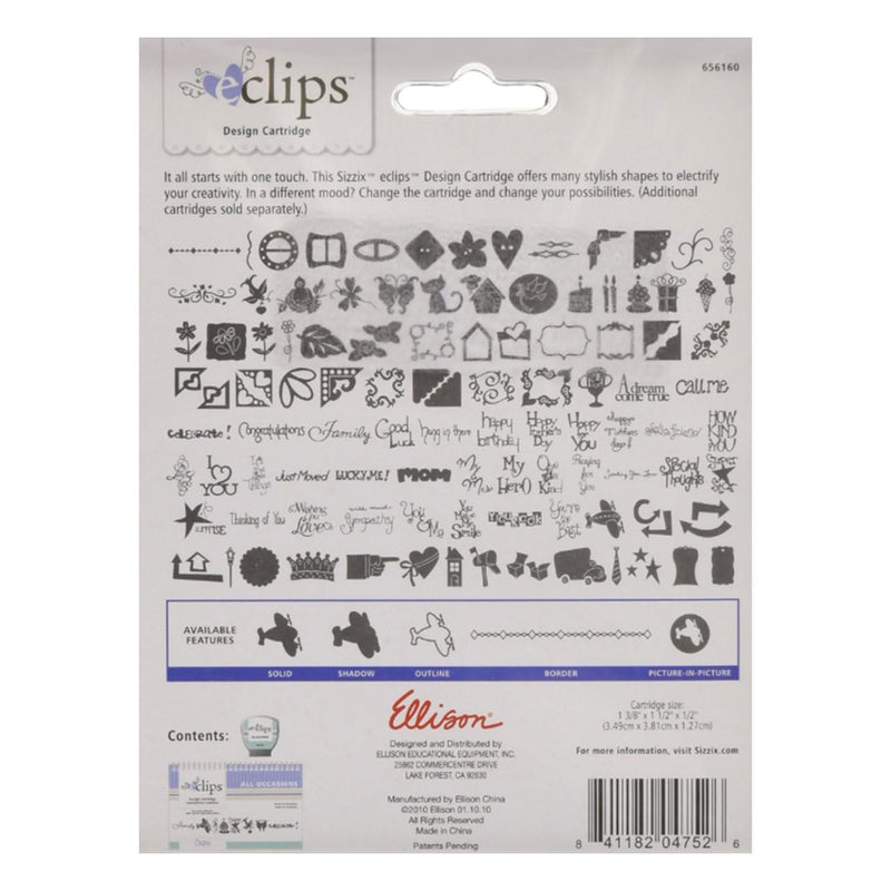 Sizzix Eclips Cartridge - All Occasions