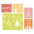 Sizzix Textured Impressions Embossing Folders 5PK - Sending Christmas Love Set*
