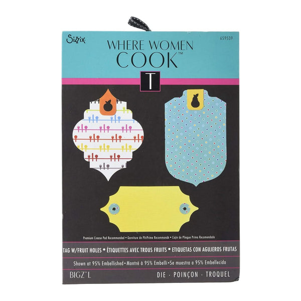 Sizzix Bigz Large Die By Where Women Cook - Tags w/ Fruit Holes^  LIMIT 1 PER ORDER