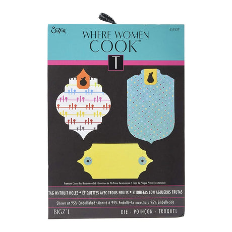 Sizzix Bigz Large Die By Where Women Cook - Tags w/ Fruit Holes^  LIMIT 1 PER ORDER