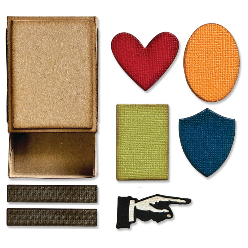 Sizzix Thinlits Dies By Tim Holtz 10/Pkg - Vault Matchbox