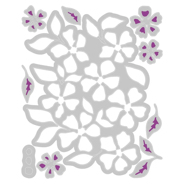 Sizzix Thinlits Dies By Eileen Hull 12/Pkg - Painterly Blooms & Background*