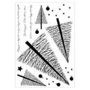 Sizzix A5 Cosmopolitan Christmas Clear Stamp Set With Stencil By Stacey Park - Merry & Bright*