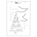Sizzix A5 Cosmopolitan Christmas Clear Stamp Set With Stencil By Stacey Park - Merry & Bright*