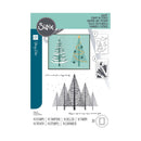 Sizzix A5 Cosmopolitan Christmas Clear Stamp Set With Stencil By Stacey Park - Merry & Bright*